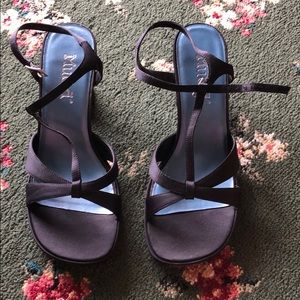 Mudd Black Satin Heels